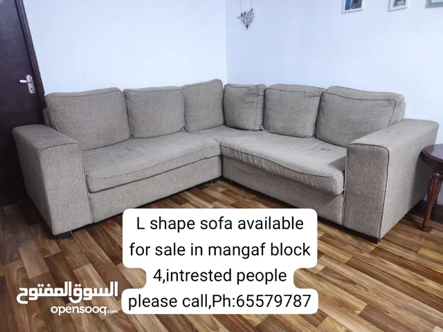 L shape sofa available for sale in mangaf block 4