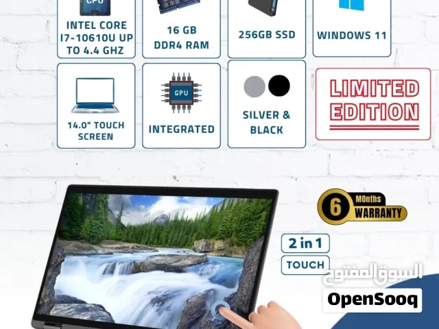 لابتوب Dell7410 X360-معالج اي 7-جيل 10-16 جيجا رام-256 جيجا-14 انش شاشة لمس-وندوز 11-Laptop -