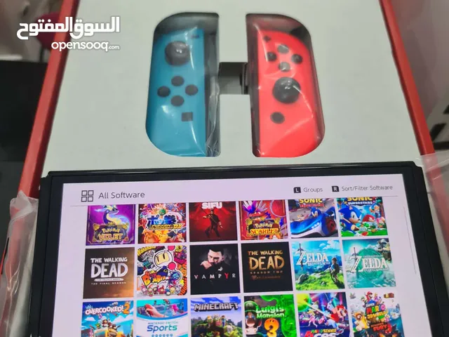 nintendo switch available with 25 games OLED delivery available