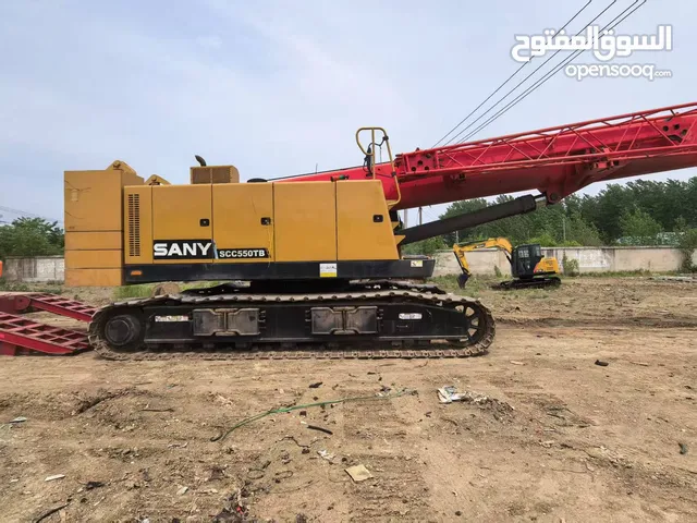 SANY 55 TON TELESCOPIC CRAWLER CRANE رافعة مجنزرة تلسكوبية ساني 55 طن