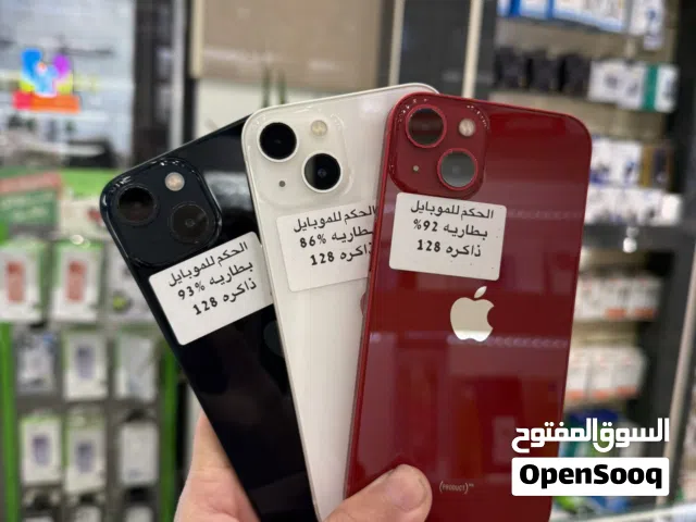 ايفون 13 عادي بطاريه 92% - 86% ذاكره 128 نضافه 100% لون احمر - ابيض - اسود
