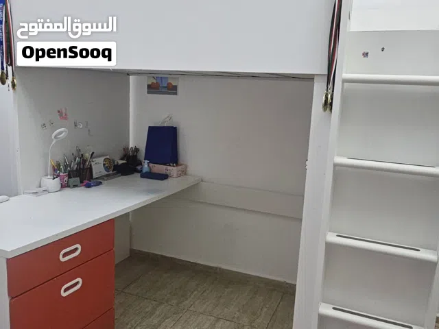 bed and desk and cupboard,  ikea loft bed , in good condition