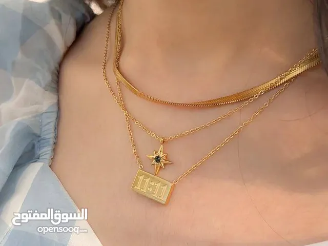 قلاده الوقت المميز 11:11 وقت الأمنيات توفرت بلونين الذهبي والفضي