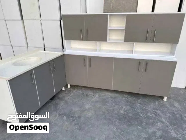 كاونترات خشب mdf مترين مع ملحق وسنك