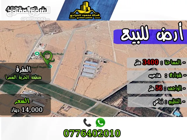 رقم الأعلان (4898) قطعة ارض زراعية للبيع في المفرق منطقة الخربة السمرا
