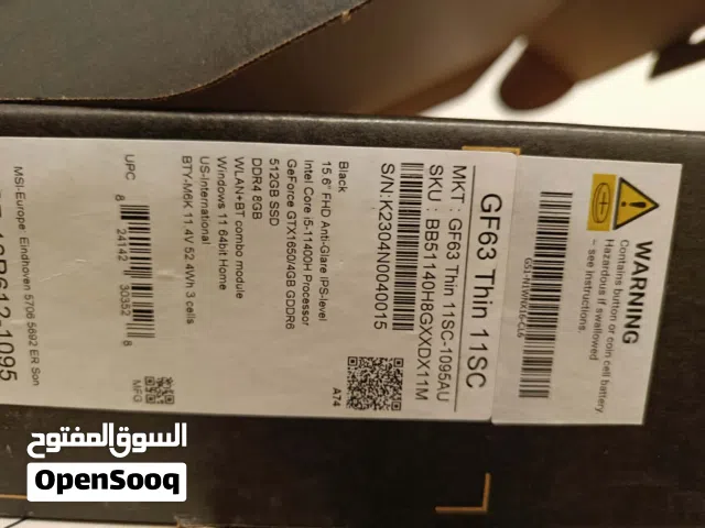 MSI GF63 Thin