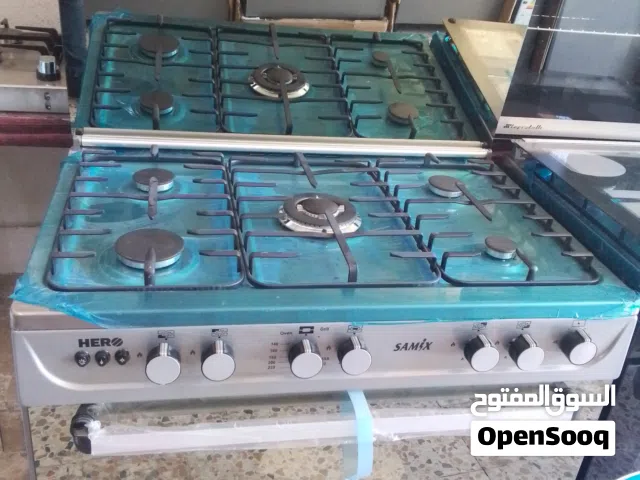غاز سامكس نوع هيرو فل سيفتي كامل مواصفات شعلة شوايه واضائة 90*60ستالس ستيل جديد ستوك فرن واسع