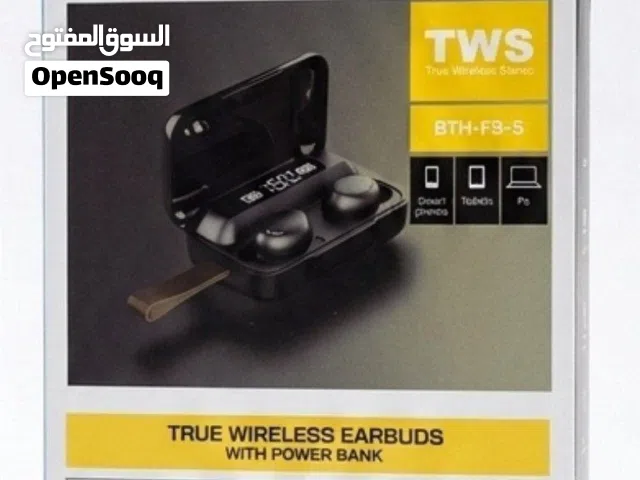 عرض قياسي  سماعة TWS BTH-F9-5: مو بس سماعة صوتها عالي وعزلها قوي، الحافظة مالتها تشتغل باور بانك