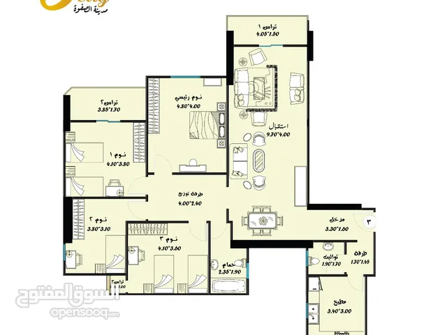 195 m2 4 Bedrooms Apartments for Sale in Alexandria Khorshid Al Qebleyah