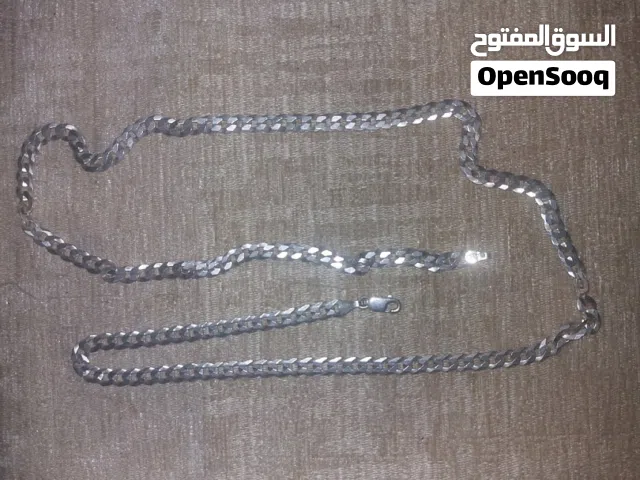 سلسله فضه قشر سمك 5 اختام ايطالي استيراد بلدها و القفل فضه مختوم