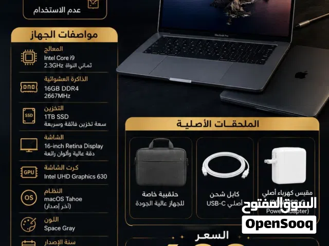 MacBook Pro One TB SSD 16inch 2019