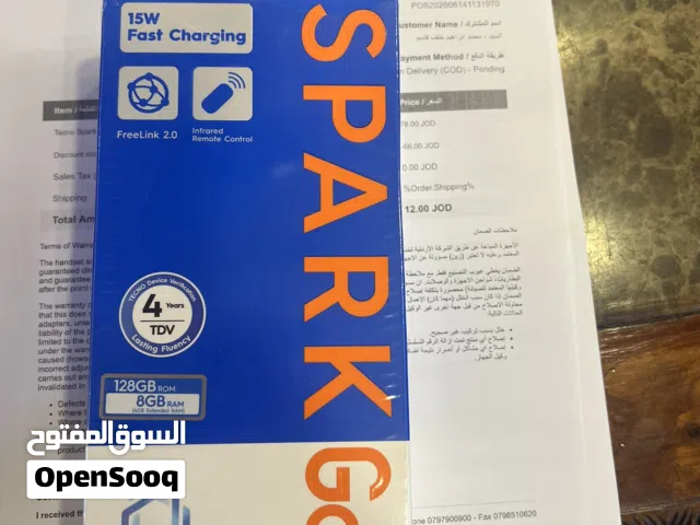 Tecno Spark 128 GB in Amman