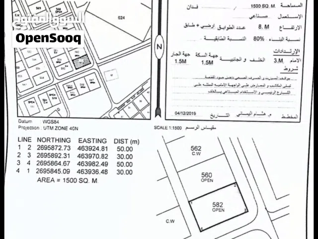 Industrial Land for Rent in Al Batinah Sohar