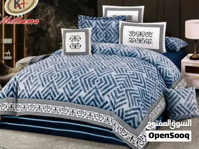 *لحاف 7 قطع فرو ارنبي وجهين وجه فرو ارنب كثيف ناعم و وجه مخمل كثيف يدفي عرائسي محفر منه فيه فاخر جدآ