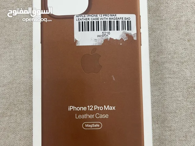 Iphone 12 pro max original leather case unopened and unused apple lightning cable.