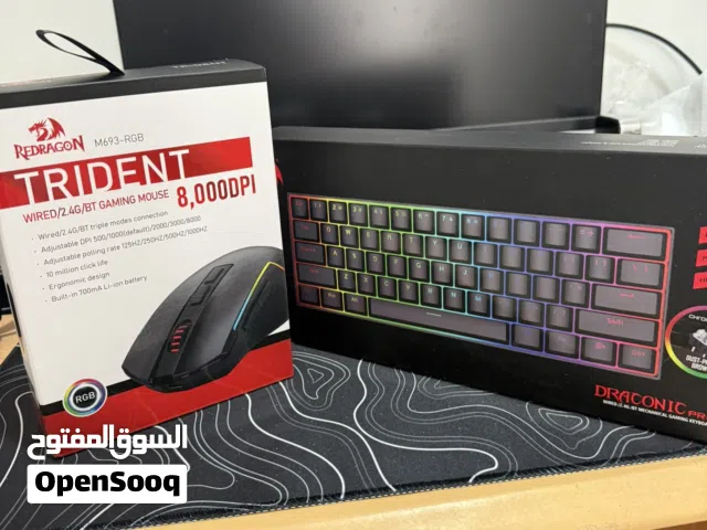 ماوس وكيبورد redragon RGB قابل للبرمجة وإضافة الإختصارات مع التحكم بمزايا الأزرار بما في ذلك السرعة