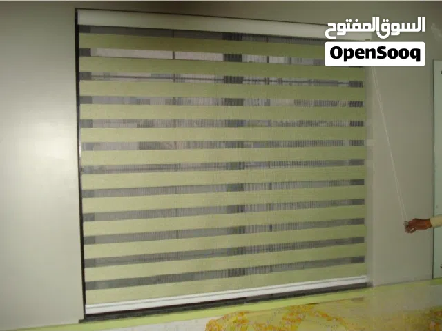 ستائر ونافذه وجفافات وثلاجه 150 لتر ومكيف ويندو وسرير اطفال وميكرويف وطاول طعام