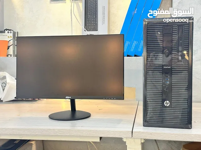 كمبيوتر مكتبي HP i5  رام 16GB  SSD 256GB  شاشة 22" جديده بلكرتونه فل إتش دي جهاز كمبيوتر