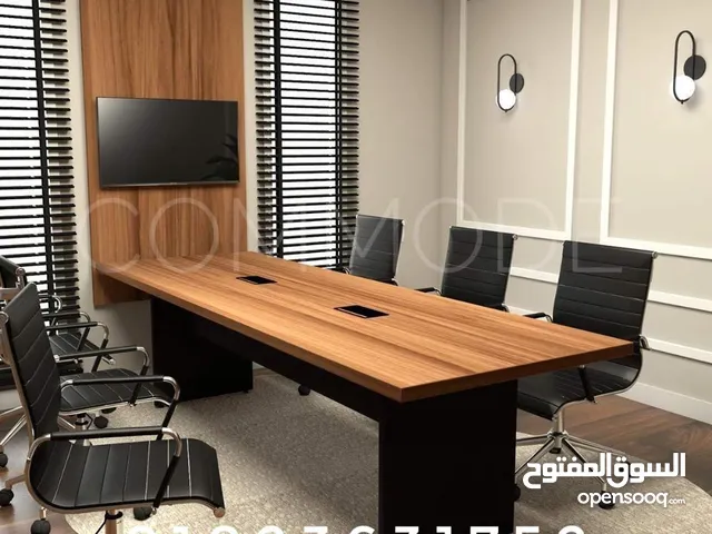 meeting table ترابيزه اجتماعات مودرن مع كراسي مستوردة متاح جميع المقاسات والالوان ومتاح جميع الاثاث