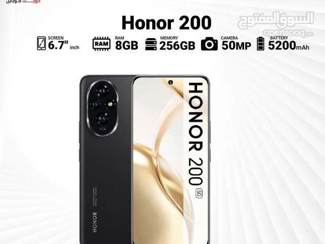 HONOR 200 5G ( 256GB ) ( 24 RAM ) NEW /// هونور 200 5 جي ذاكره 256 الرام 24 الجديد