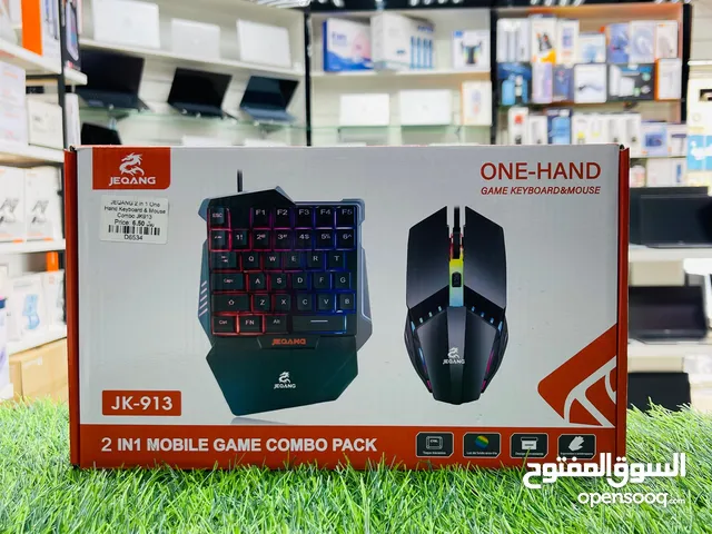 Jeqang JK-913 2-in-1 One-Hand RGB Gaming Keyboard & Mouse Combo
