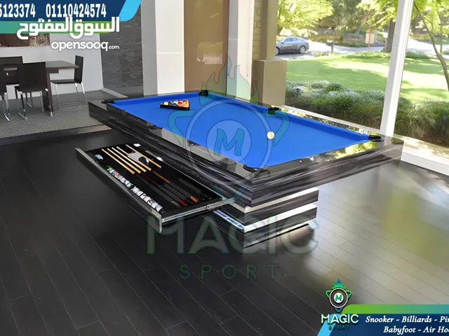احدث الاشكال والتصاميم لطاولات البلياردو والألعاب الرياضية والترفيهية