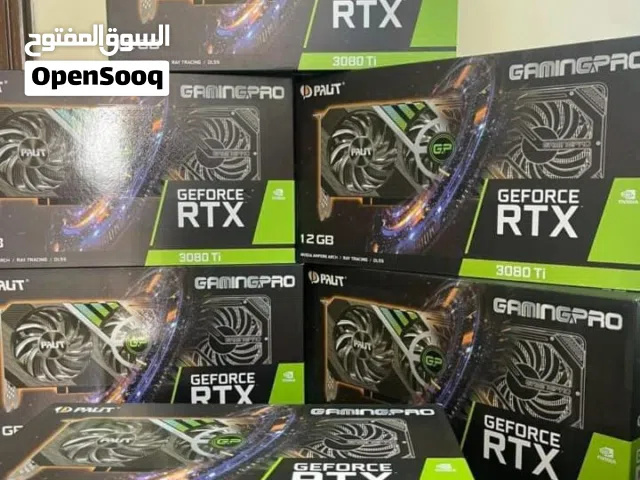 للبيع كروت شاشه Rtx 3080 Ti  Palit Gaming pro  12 GB Ram  مو مفتوح من قبل  مع البوكس ماله