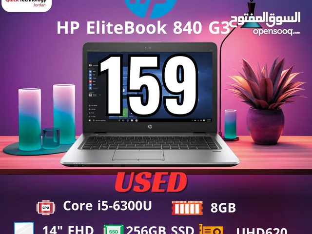 laptop HP EliteBook 840 G3  Ci5-6  مستعمل بحالة الوكالة