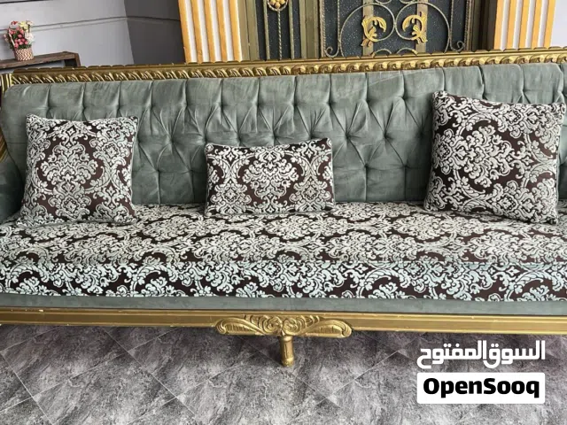 طخم قنفات الخشب ذهبي والون فيروزي