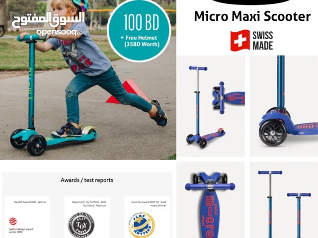 Scooter for Kids made in Switzerland ( NEW ) + Helmet Free / not used