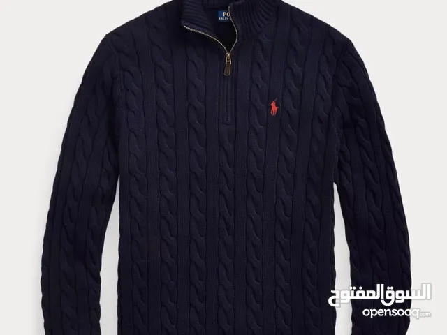 Original Polo Ralph Lauren Cable-Knit Cotton Quarter-Zip Jumper