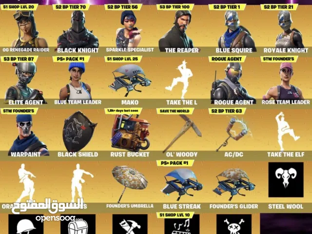Fortnite account for sale, OG Renegade raider, Black knight, sparkle specialist, and much more