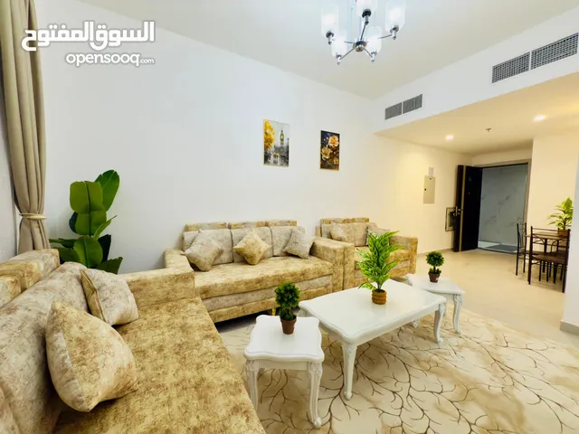 F3 / غرفة وصالة - اول ساكن - فرش جديد - كورنيش عجمان - قرب دوار السفينة - شهري - شامل - مفروشة