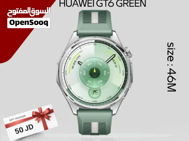 HUAWEI WATCH GT6 GREEN ( 46M ) NEW /// ساعه هواوي جي تي 6 لون اخضر مقاس 46 ملي الجديد