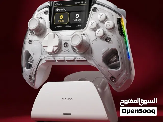 MANBA ONE (V2) White Full Color Interactive Screen Gaming Controller Hall Effect AntiDrift