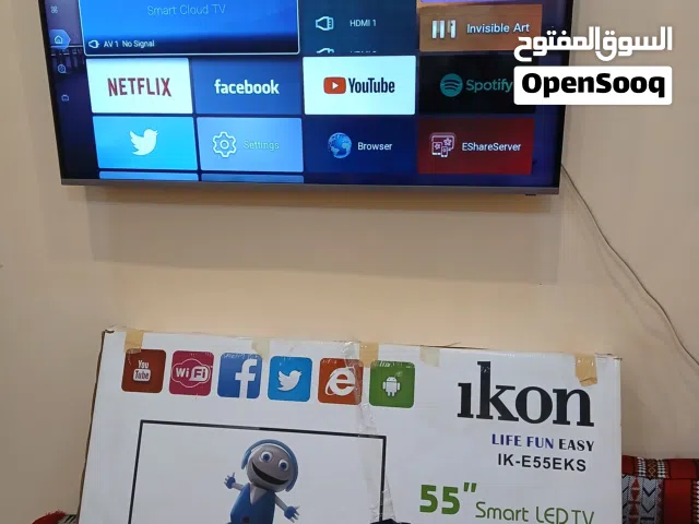 Ikon Smart LED 55 inches YouTube Netflix all apps works  with box stand just little shadow on the sc