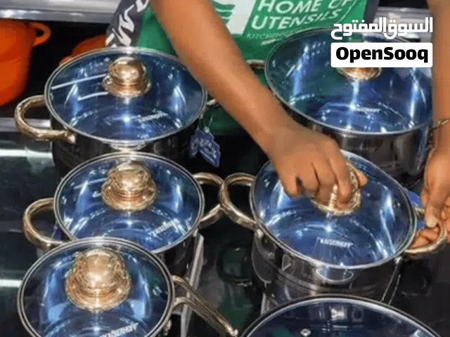 قدورك القديمة تحرق الأكل وتعبتي من تنظيفها ومظهرها الباهت؟   سيت قدور الستانلس ستيل الفاخر 6 قطع