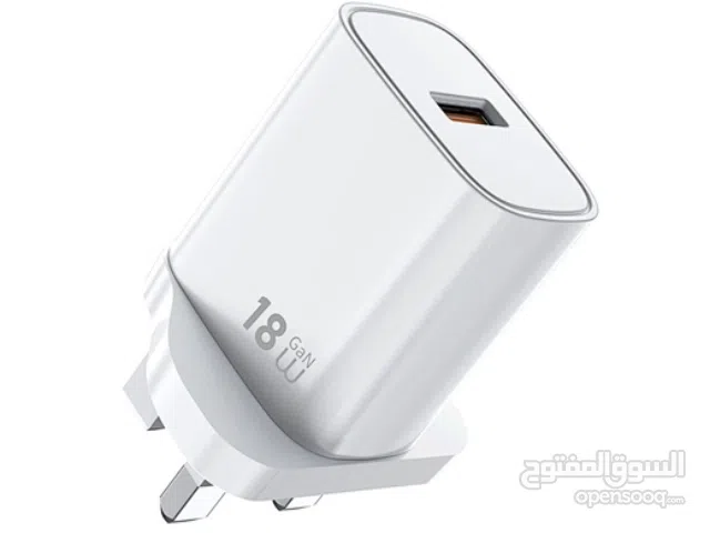 شاحن ويوو سريع 18 واط بتقنية GaN - WiWU 18W GaN Fast Charger UK Plug