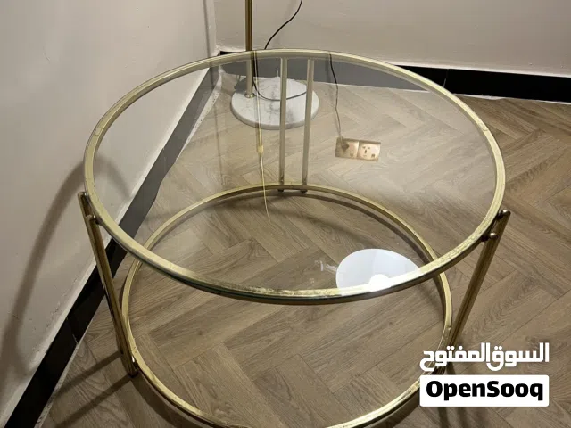 طاوله وسطيه زجاج دائريه