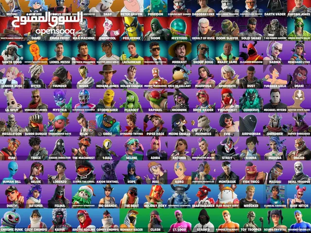 حساب فورت نايت فيه 150سكن بكامل معلوماته للبيع بسعر ناررر