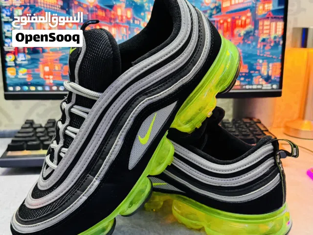Nike Air Max Vapormax 97 Black Volt neon Japan AJ7291-001 Good condition  Authentic test passed