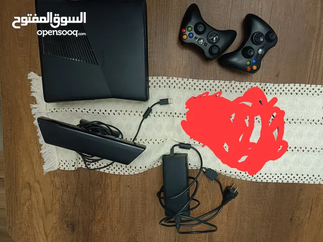 XBOX 360 Slim مهكّر + ألعاب + Kinect + 2 يدات أصلية