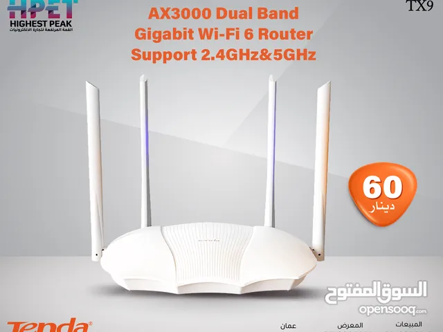 Tenda TX9 راوتر جيجابت واي فاي 6 ثنائي النطاق (2.4GHz - 5GHz)