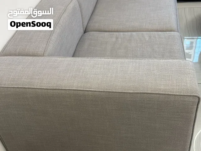 2 Light Grey Fabric Sofas – 3 Seater + 1 Seater – Excellent Condition