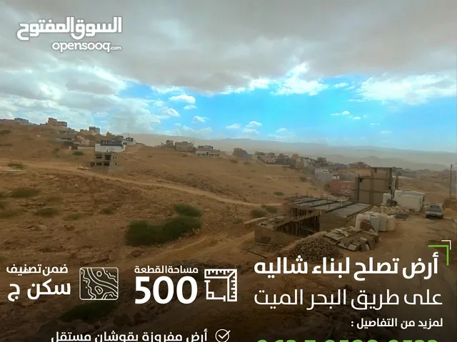 قطعة مميزة وسط شاليهات بالقرب من البحر الميت / 500 متر سكن (ج)