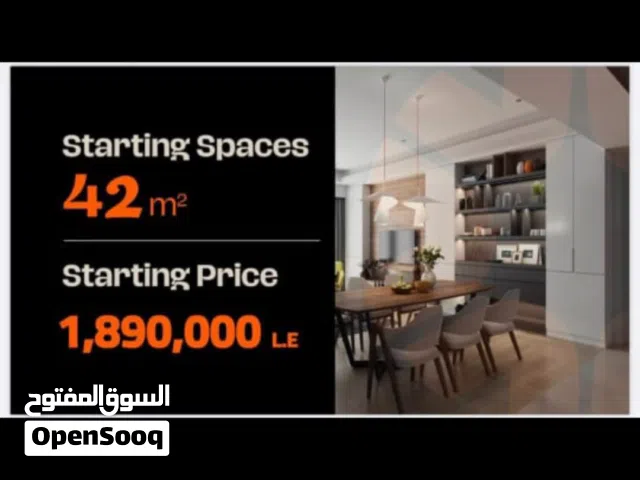 42 m2 Studio Apartments for Sale in Giza 6th of October