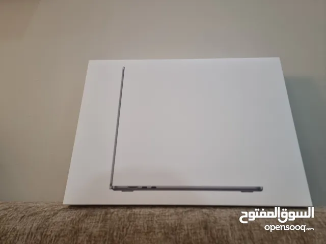 ماك بوك اير M3 شاشة 15.3 رام 24 GB هارديسك 512 SSD جديد مصكر بالكرتون لم يستخدم مع كفالة 1سنة جديد