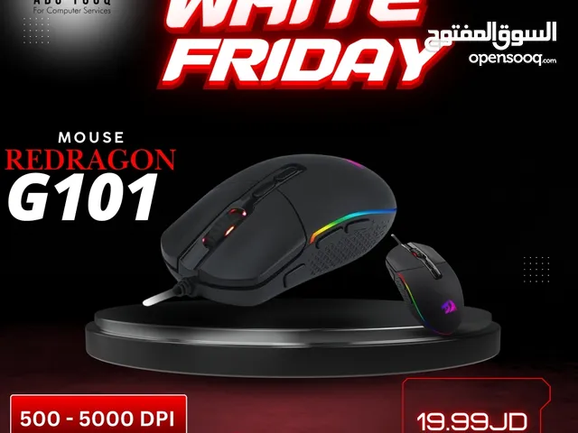 mouse redragon g101 rgb wired  ماوس ريددراجون سلك