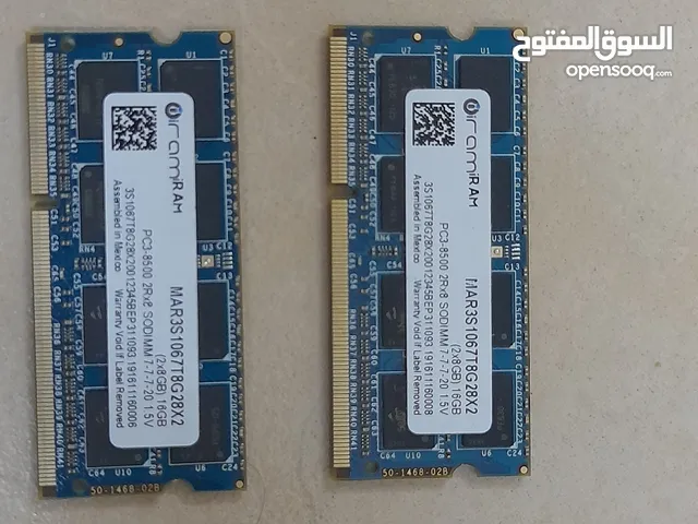 Laptop RAM DDR3 16GB (8×2)