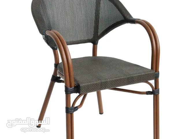 كرسي المنيوم خارجي للمطاعم والكافيهات دبل تيوب مقاوم للصدأ أقل سعر في المملكة خدمة التوصيل متوفرة